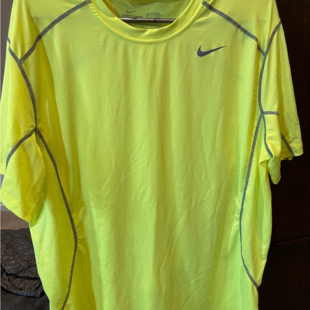 Nike Men's Yellow Dri-FIT Shirt